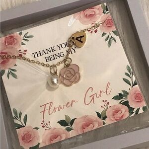 Thank You For Being My Flower Girl- Initial ‘A’